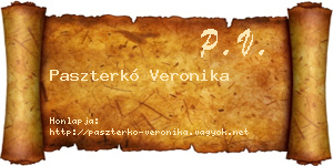 Paszterkó Veronika névjegykártya